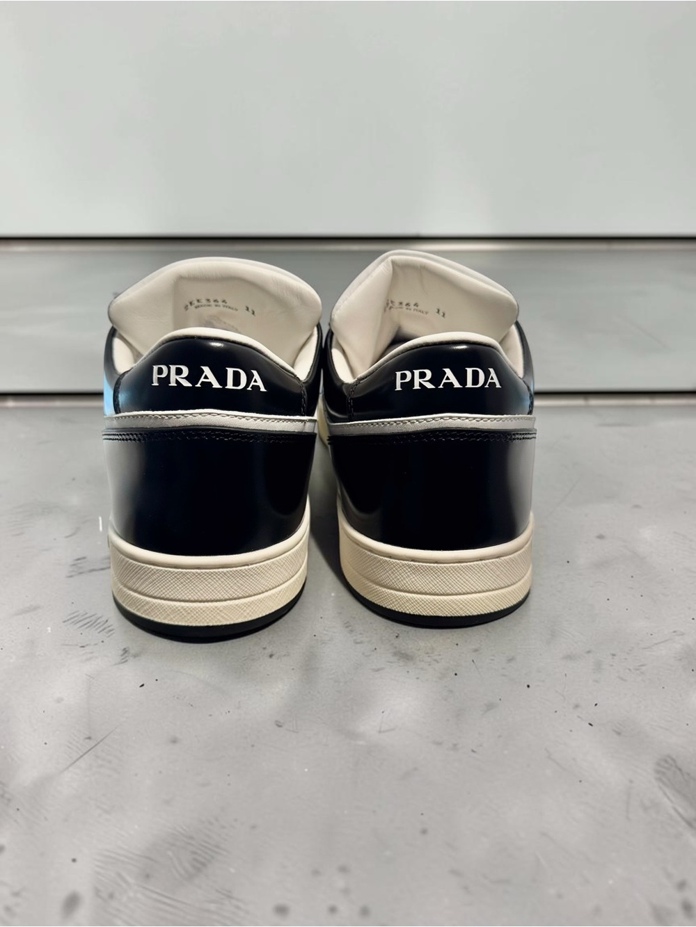 Prada Cream & Black Low-Top Men's Sneakers - Picture 7 of 11